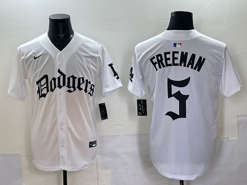 Men Los Angeles Dodgers #5 Freeman white Nike 2025 MLB jersey 0011